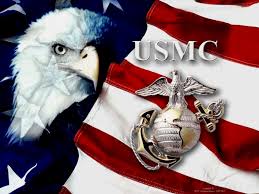 United States Marine Corp USMC logo with bald eagle and American flag